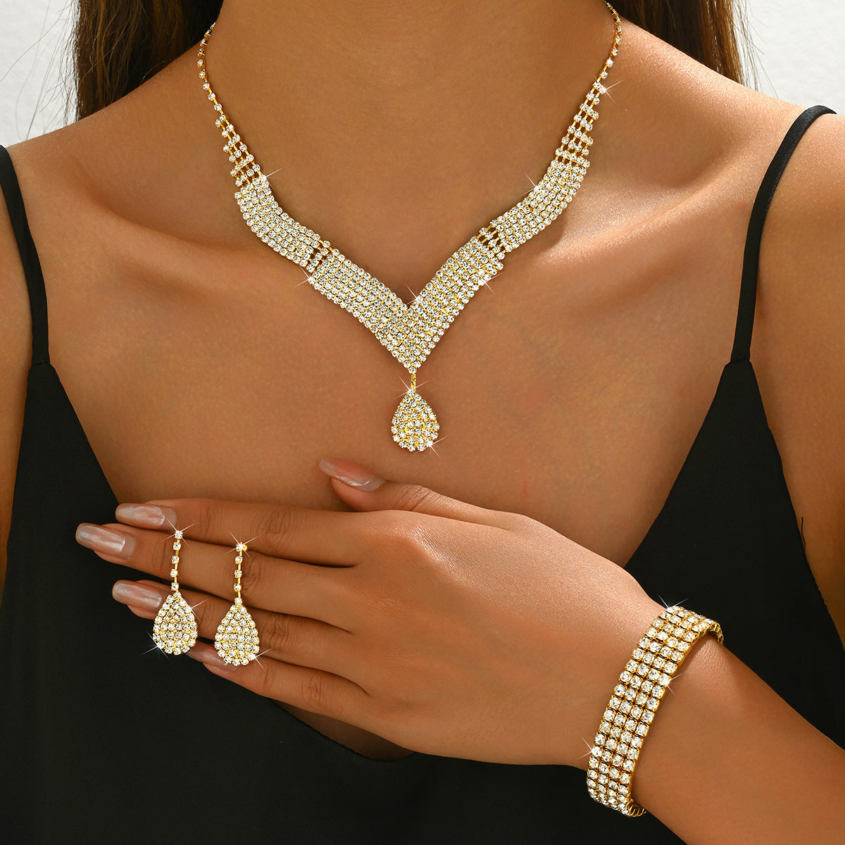 Cross-border High-grade Bride bracelet set